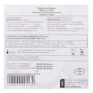 Delhaize | Haasjes | Kip +/- 455 gr