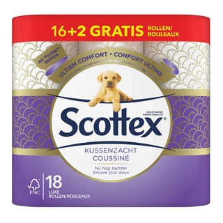 Scottex | Toiletpapier | Kussenzacht | 16+2 | Eco 18 st