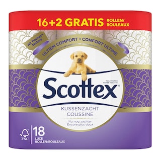 Scottex | Toiletpapier | Kussenzacht | 16+2 | Eco 