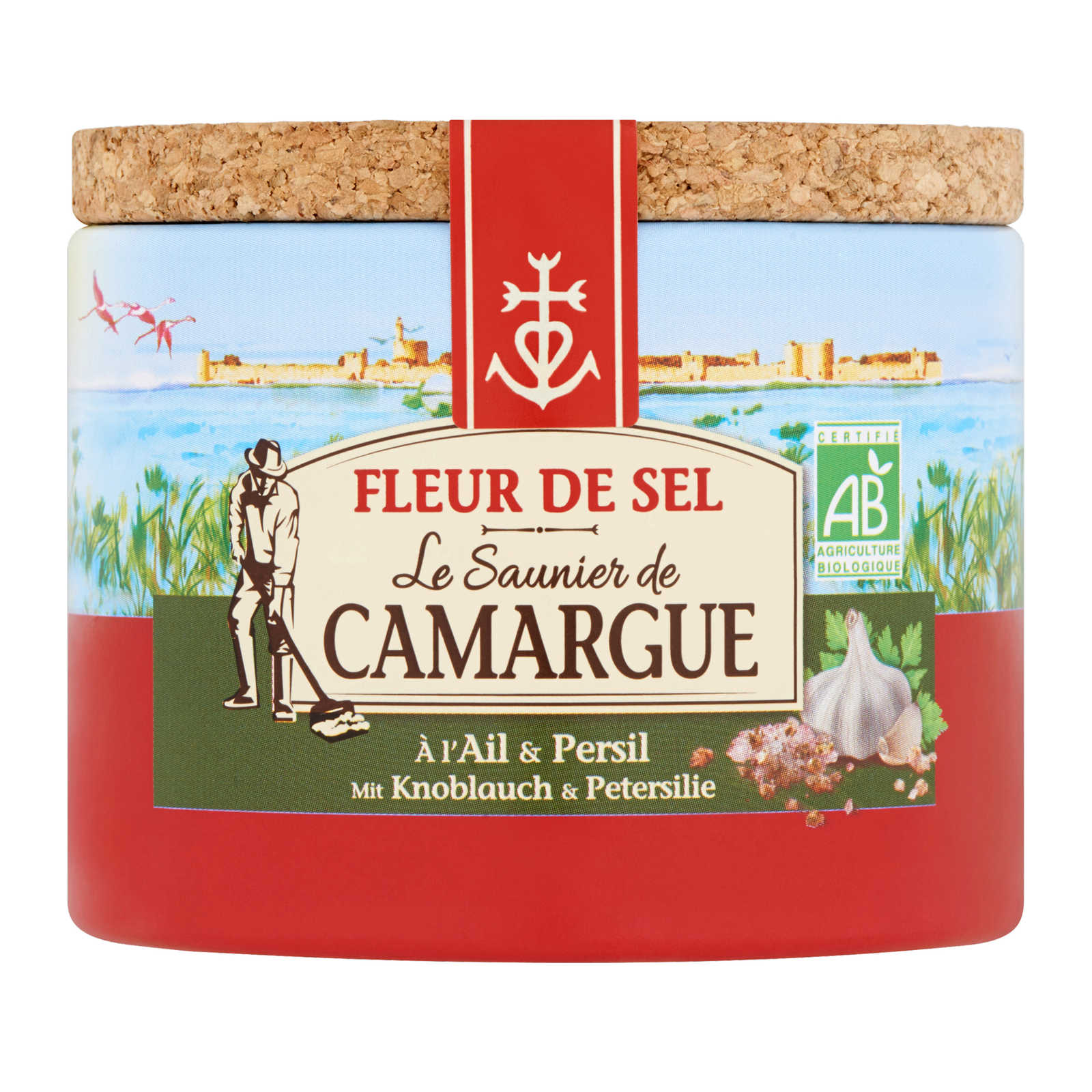 Le Saunier de Camargue Fleur de sel Ail Persil 125 gr Delhaize