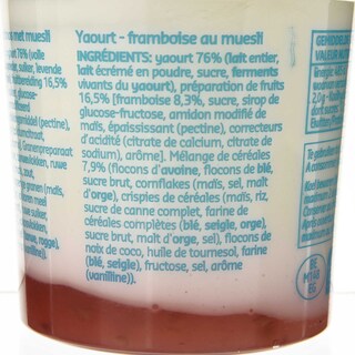 Delhaize | Yoghurt | Framboos | Granen 163 gr