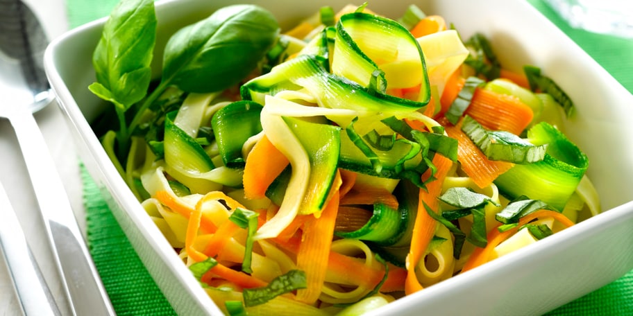 Tagliatelles aux rubans de légumes