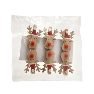 Delhaize | Clip en bois | renne 