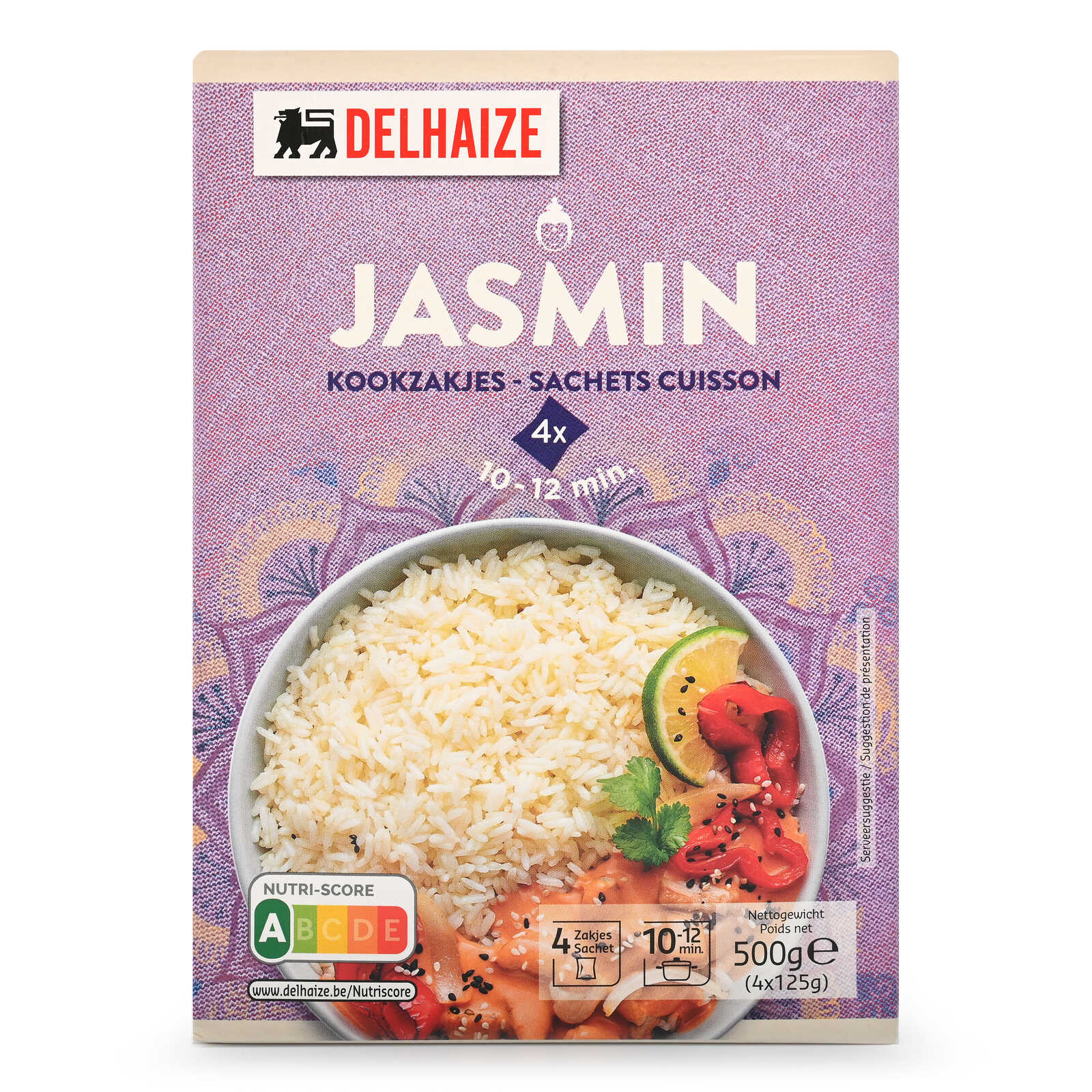 Delhaize Rijst Thai Jasmijn Kookbuiltje 4 X 125 Gr Delhaize 9573