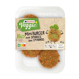 Delhaize | Bio | Mini spinazie burger | Bio 