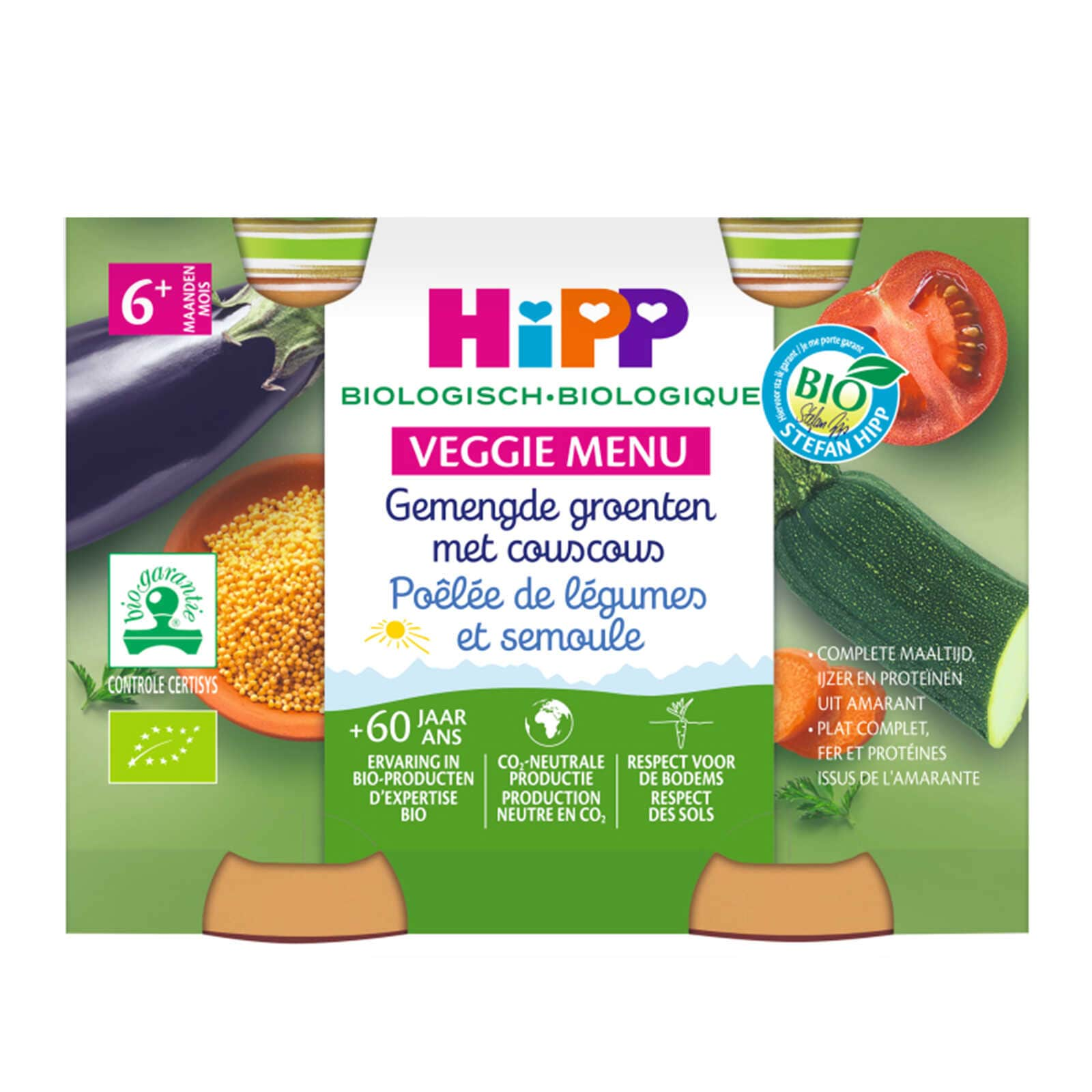 Hipp Maaltijd Groenten Couscous 6m Bio 2 X 190 Gr Delhaize