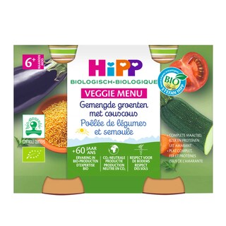 Hipp | Maaltijd | Groenten Couscous | 6M | Bio 2 x 190 gr