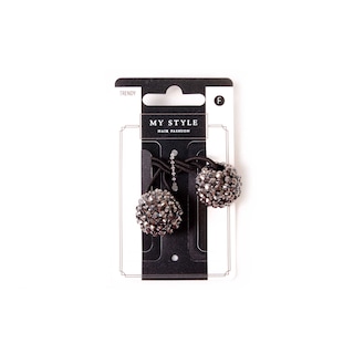 MyStyle | Trend | Elastiek  | Strass bal | Grijs 