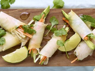 Spring rolls van heilbot