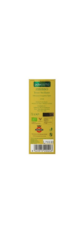 Italie - Italië | Sicilia IGT | Impassito Zibibbo Terre Siciliane 2017 | BIO 