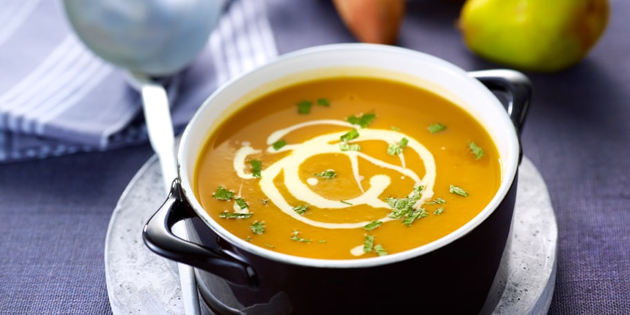 Velouté de patates douces aux poires