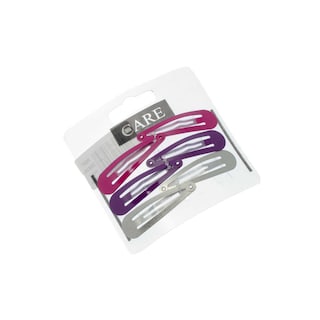 Delhaize | Care | Pince clic-clac | 5 cm, rose, mauve, gris 