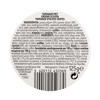 Delhaize | Tapenade olives verte 