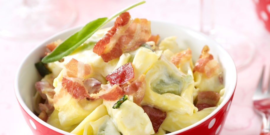 Tortellini met ricotta en spinazie