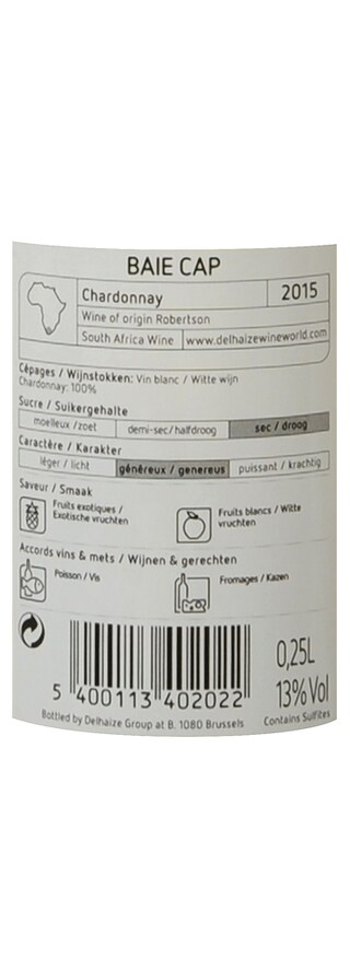 South Africa | Western Cape | Baie Cap Reserve Chardonnay Wit 