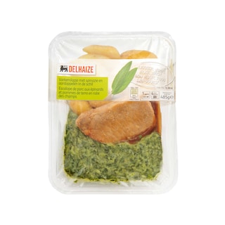 Delhaize | Escalope | Epinards-PDT à peau 