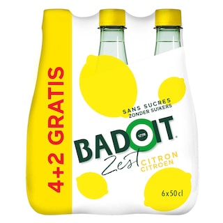 Badoit | Eau minérale | Citron | Zest | Pétillante | PET | 4+2 