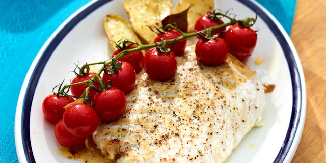 Filet de colin aux tomates cerises