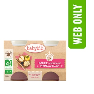 Babybio | Fruit | Pruim Appel | 4M | Bio 