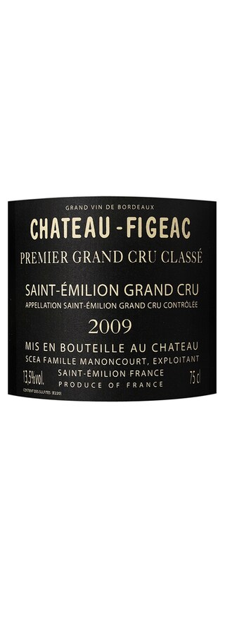 Bordeaux - Saint Emilion Gc | CHATEAY FIGEAC 2009 
