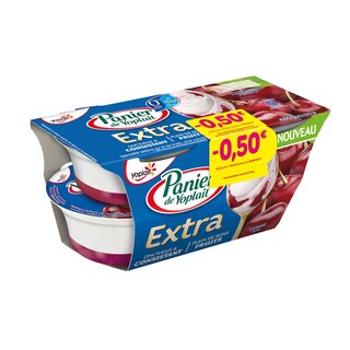 Panier de Yoplait | Yaourt | Panier extra 0 % | Cerises | Bon 