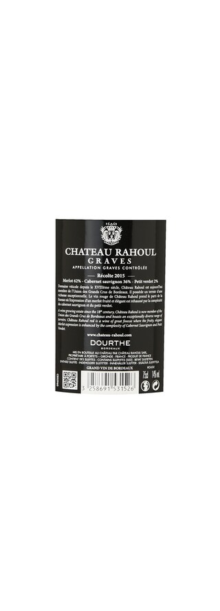 France - Frankrijk | Bordeaux - Graves AC | Château Rahoul 2015 Rouge 