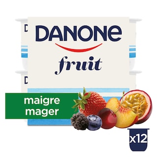 Danone | Yaourt|Panaché de fruits|Maigre|12+4 gratuit 