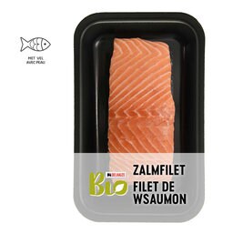 Delhaize | Bio | Zalmfilets | Atlantisch | Met vel | Bio 