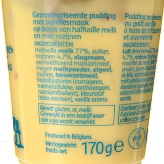 Delhaize | Pudding | Vanille-Rozijnen | 2+1 gratis 