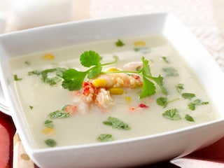 Soupe au crabe et au maïs