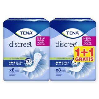 Tena | Lady | Inlegkruisjes | Discreet | Extra Plus | 1+1 