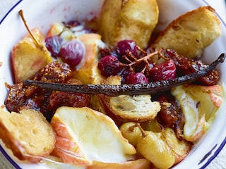 Geroosterd fruit met vanille en gesmolten Fruité  du Cap Gris-Nez