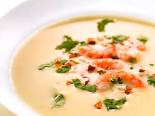 Velouté à l’ananas et aux crevettes