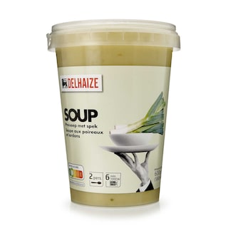 Delhaize | Soupe poireau lardons 