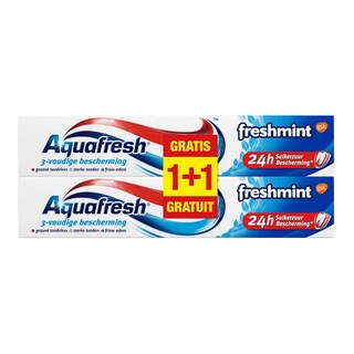 Aquafresh | Dentifrice | Freshmint | Triple protection | 1+1 gratuit 