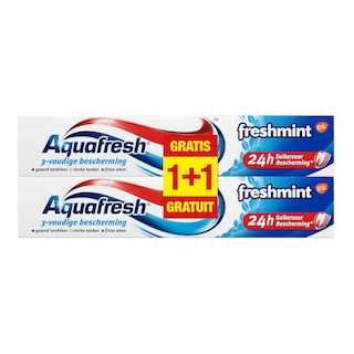 Aquafresh | Tandpasta | Freshmint |Triple protection | 1+1 gratis 