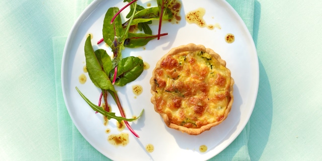 Mini quiches à la courgette et au bresaola