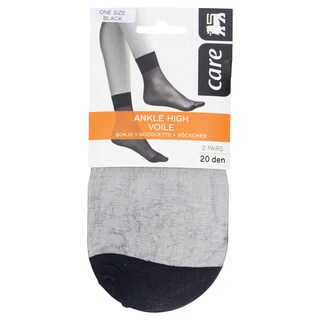 Delhaize | Care | Chaussette voile/lycra noir 