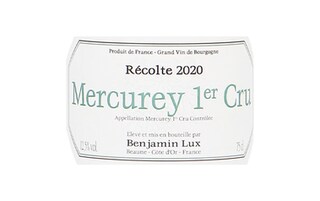 Benjamin Lux | Mercurey Premier Cru | 2020 75 cl