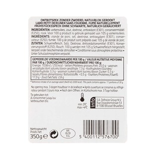 Delhaize | Lard petit-déjeuner | Maxi pack 350 gr