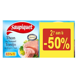 Saupiquet | Tonijn | Eigen nat 2de 1/2 prijs 