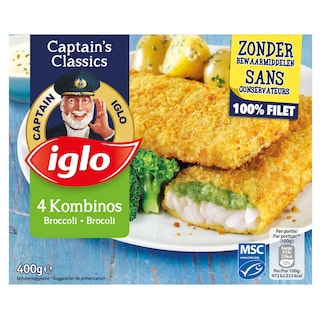 Iglo | Filets de poisson pané | Au brocoli 