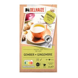 Delhaize | Thé | Vert | Gingembre | Sachets 30 gr