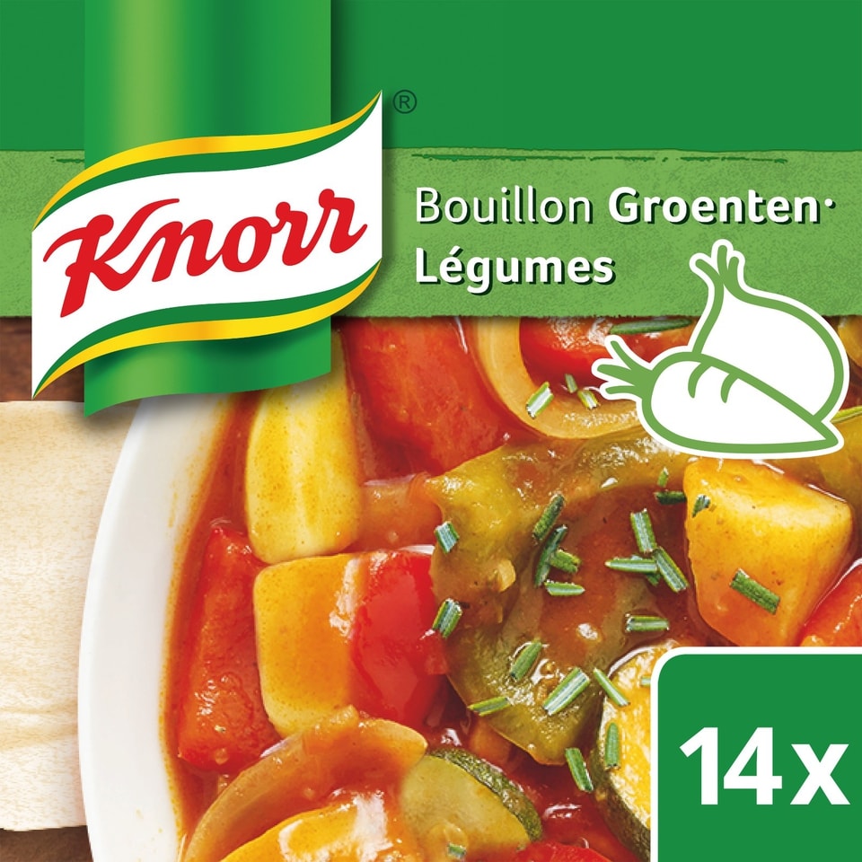 Knorr Finesse Bouillon Légumes 14 x 10 gr Delhaize