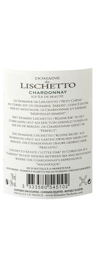 FR CORSE IGP ILE DE BEAUTE | Corse - IGP Ile de Beauté | Domaine de Lischetto Chardonnay Wit 