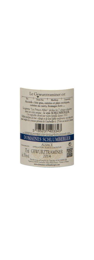 France - Frankrijk | Alsace | Gewurztraminer Schlumberger 14 Wit 