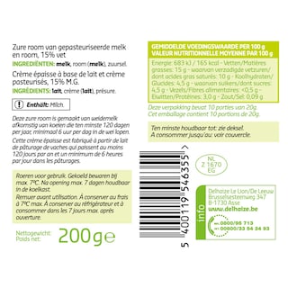 Delhaize | Crème | Epaisse | 15% M.G. 