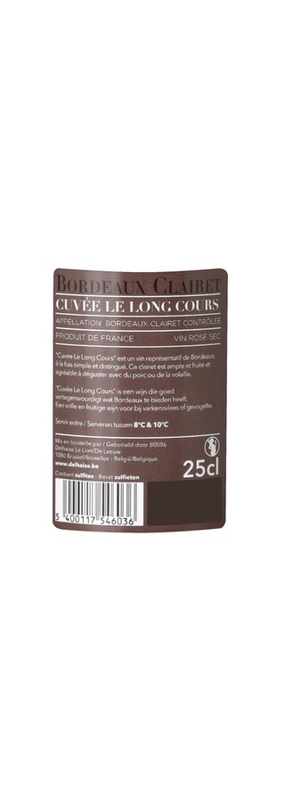 Le Long Cours | Bordeaux Clairet 25 cl