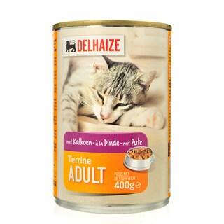 Delhaize | Aliment chat | Terrine | Dinde 