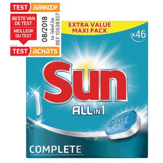 Sun | Vaatwastabletten | All In 1 | Regular | 46Tabs 